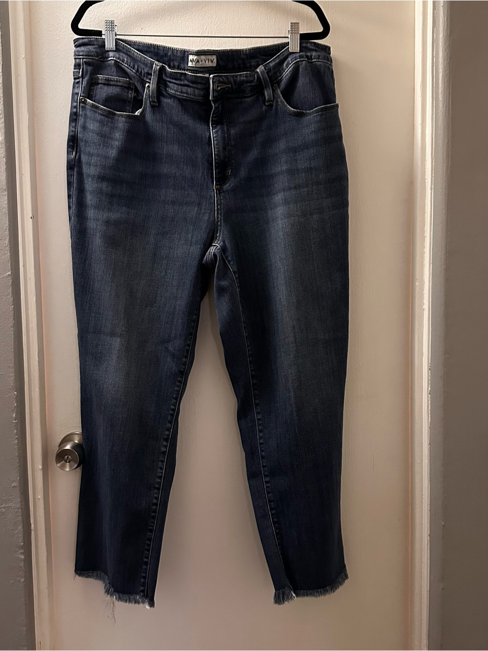 Ava & Viv  Dark Blue High-Rise Straight Jeans - Women's